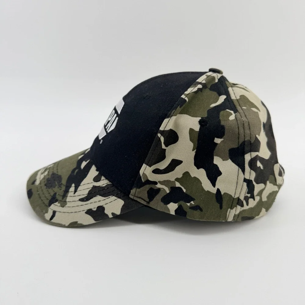 NAPA Hat Mens OS Camo Black Embroidered Logo Adjustable Strapback Baseball Cap